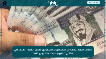 تحديث لحظة بلحظة في سعر الريال السعودي مقابل الجنيه.. تعرف على التغيرات اليوم الجمعة 25 يوليو 2025